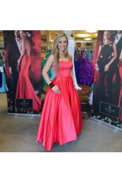 Strapless Long Prom Formal Evening Party Dresses 3020994