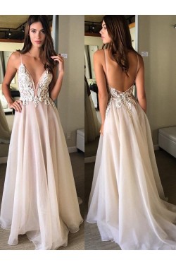 Inexpensive Long Prom Dresses Evening Formal Dresses with Lace Appliques 601001