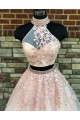 Latest Two Pieces Prom Dresses Beaded Lace Evening Gowns 601003 Latest Two Pieces Prom Dresses Beaded Lace Evening Gowns 601003