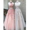 Latest Two Pieces Prom Dresses Beaded Lace Evening Gowns 601003
