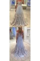 Affordable A-Line Off-the-Shoulder Long Prom Dresses Evening Gowns 601011