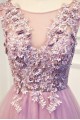 Elegant A-Line Tulle Long Prom Dresses Evening Gowns 601013