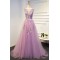 Elegant A-Line Tulle Long Prom Dresses Evening Gowns 601013