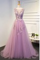 Elegant A-Line Tulle Long Prom Dresses Evening Gowns 601013