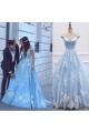 Ball Gown Lace Off-the-Shoulder Long Blue Prom Dresses Formal Evening Dresses 601023 Ball Gown Lace Off-the-Shoulder Long Blue Prom Dresses Formal Evening Dresses 601023