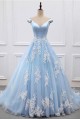 Ball Gown Lace Off-the-Shoulder Long Blue Prom Dresses Formal Evening Dresses 601023 Ball Gown Lace Off-the-Shoulder Long Blue Prom Dresses Formal Evening Dresses 601023