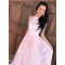 A-Line Halter Long Pink Lace Prom Dresses Formal Evening Dresses 601028