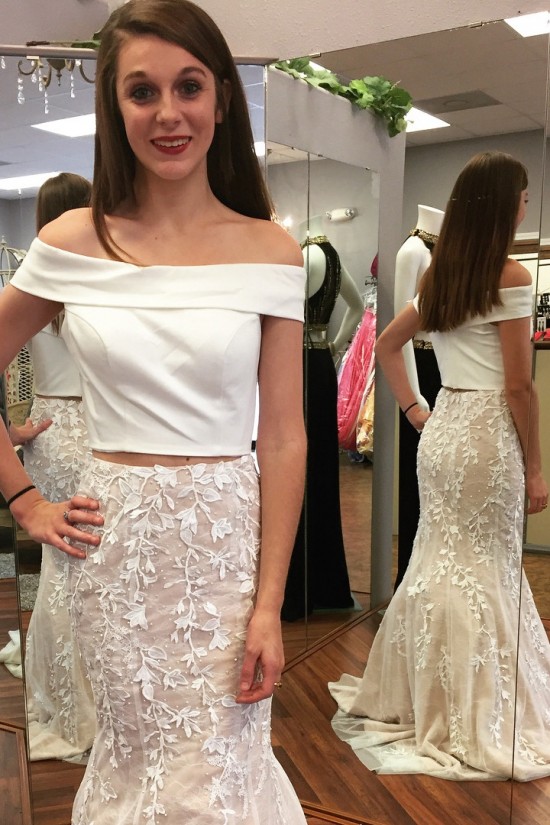 Mermaid Two Pieces Off-the-Shoulder Long Prom Dresses Formal Evening Dresses 601029 Mermaid Two Pieces Off-the-Shoulder Long Prom Dresses Formal Evening Dresses 601029
