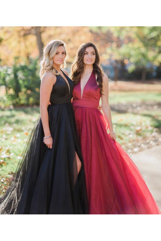 A-Line V-Neck Long Prom Dresses Formal Evening Dresses 601041 A-Line V-Neck Long Prom Dresses Formal Evening Dresses 601041