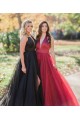 A-Line V-Neck Long Prom Dresses Formal Evening Dresses 601041 A-Line V-Neck Long Prom Dresses Formal Evening Dresses 601041