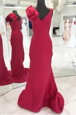 Mermaid V-Neck Long Prom Dresses Formal Evening Dresses 601043