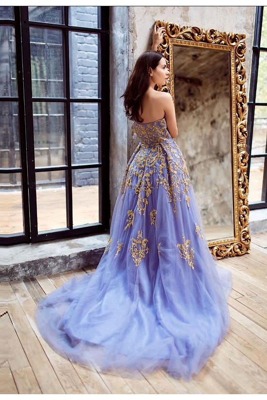 Ball Gown Tulle Gold Lace Appliques Long Prom Dresses Formal Evening Dresses 601044 Ball Gown Tulle Gold Lace Appliques Long Prom Dresses Formal Evening Dresses 601044