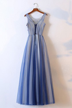 Long Tulle Lace Prom Dresses Formal Evening Dresses 601051