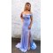 Mermaid Off-the-Shoulder Long Prom Dresses Formal Evening Dresses with Side Slit 601054