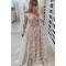 A-Line Long Sleeves Lace Long Prom Dresses Formal Evening Dresses 601057