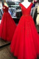 Long Pink V-Neck Lace Beaded Prom Dresses Formal Evening Dresses 601058 Long Pink V-Neck Lace Beaded Prom Dresses Formal Evening Dresses 601058