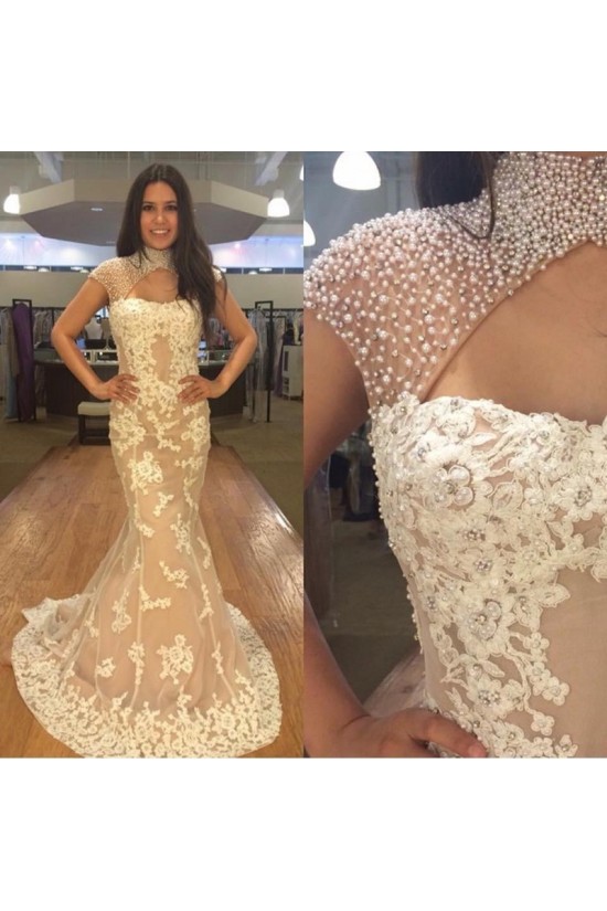Mermaid Beaded Lace Long Prom Dresses Formal Evening Dresses 601082 Mermaid Beaded Lace Long Prom Dresses Formal Evening Dresses 601082