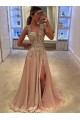 A-Line V-Neck Long Prom Dresses Formal Evening Dresses 601090 A-Line V-Neck Long Prom Dresses Formal Evening Dresses 601090