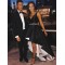 High Low Black White V-Neck Prom Dresses Formal Evening Dresses 601097