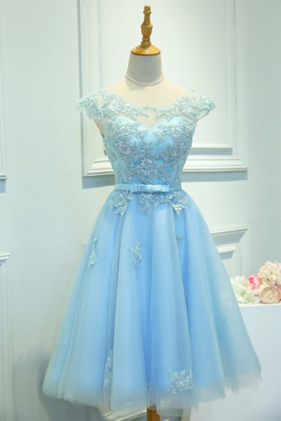 A-Line Short Pink Lace Appliques Prom Dresses Formal Evening Dresses 601099 A-Line Short Pink Lace Appliques Prom Dresses Formal Evening Dresses 601099