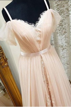 Lace and Tulle Long Prom Dresses Formal Evening Dresses 601101