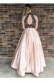 Beaded Two Pieces Long Prom Dresses Formal Evening Dresses 601104