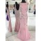 Long Pink Beaded Mermaid Prom Dresses Formal Evening Dresses 601106