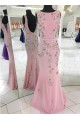 Long Pink Beaded Mermaid Prom Dresses Formal Evening Dresses 601106 Long Pink Beaded Mermaid Prom Dresses Formal Evening Dresses 601106