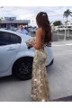Mermaid V-Neck Lace Long Prom Dresses Formal Evening Dresses 601107