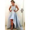 High Low Lace Satin Prom Dresses Formal Evening Dresses 601109