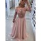 Long Sleeves Lace Off-the-Shoulder Prom Dresses Formal Evening Dresses 601112