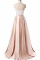 Halter Two Pieces Satin Long Prom Dresses Formal Evening Dresses 601113 Halter Two Pieces Satin Long Prom Dresses Formal Evening Dresses 601113
