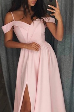 Simple Stunning Long Pink Prom Dresses Formal Evening Dresses 601119