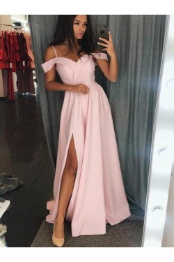 Simple Stunning Long Pink Prom Dresses Formal Evening Dresses 601119