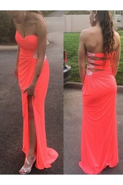 Sheath Sweetheart Long Prom Dresses Formal Evening Dresses 601123