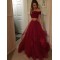 Two Pieces Off the Shoulder Long Prom Dresses Formal Evening Dresses 601124