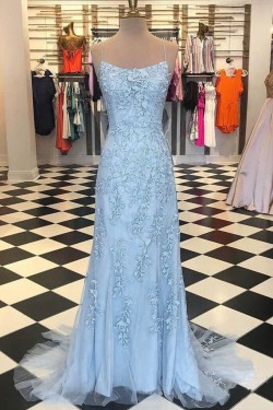 Mermaid Lace Long Prom Dresses Formal Evening Dresses 601128