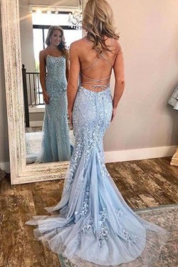 Mermaid Lace Long Prom Dresses Formal Evening Dresses 601128