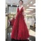 Sparkle V-Neck Long Prom Dresses Formal Evening Dresses 601130