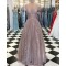 Sparkle V-Neck Long Prom Dresses Formal Evening Dresses 601133