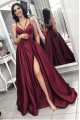 A-Line V-Neck Spaghetti Strap Long Prom Dresses Formal Evening Dresses 601135 A-Line V-Neck Spaghetti Strap Long Prom Dresses Formal Evening Dresses 601135