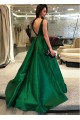 A-Line Beaded Long Prom Dresses Formal Evening Dresses 601139