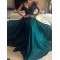 A-Line Long Prom Dresses with Lace Appliques and Beads Formal Evening Dresses 601150