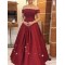 A-Line Off-the-Shoulder Beaded Lace Long Prom Dresses Formal Evening Dresses 601157