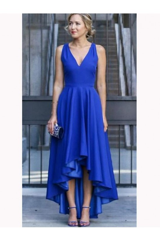 A-Line V-Neck High Low Prom Dresses Formal Evening Dresses 601159 A-Line V-Neck High Low Prom Dresses Formal Evening Dresses 601159