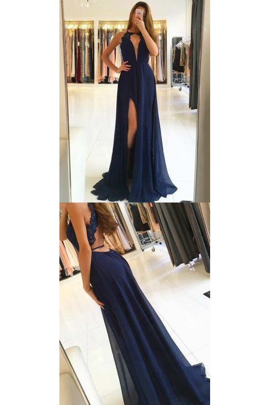 Long Chiffon Lace Prom Dresses Formal Evening Dresses 601161 Long Chiffon Lace Prom Dresses Formal Evening Dresses 601161
