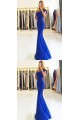 Elegant One-Shoulder Mermaid Long Plus Size Prom Dresses Formal Evening Dresses 601164