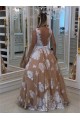 A-Line V-Neck Beaded Lace Long Prom Dresses Formal Evening Dresses 601170 A-Line V-Neck Beaded Lace Long Prom Dresses Formal Evening Dresses 601170