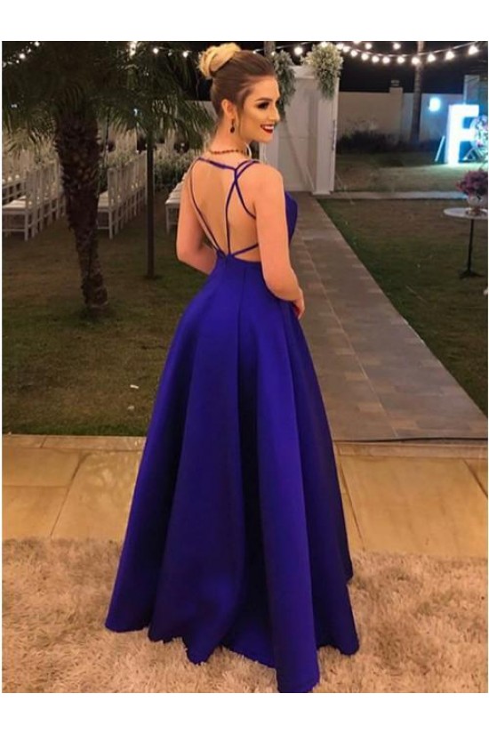 A-Line V-Neck Long Prom Dresses Formal Evening Dresses 601172 A-Line V-Neck Long Prom Dresses Formal Evening Dresses 601172