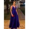 A-Line V-Neck Long Prom Dresses Formal Evening Dresses 601172